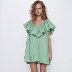 Zara Pleated Mini Dress - Size XS